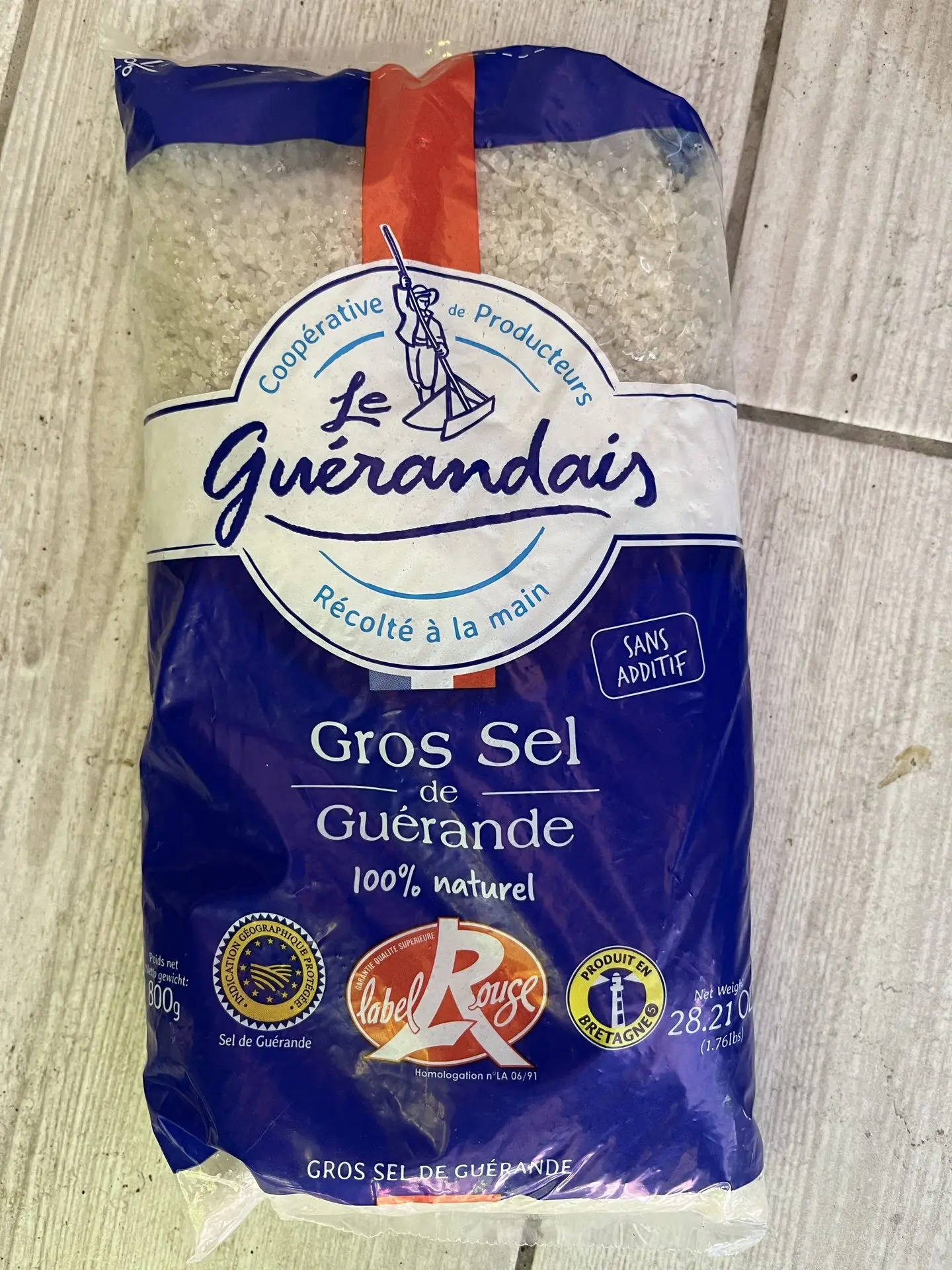 Sel de guérande label rouge face