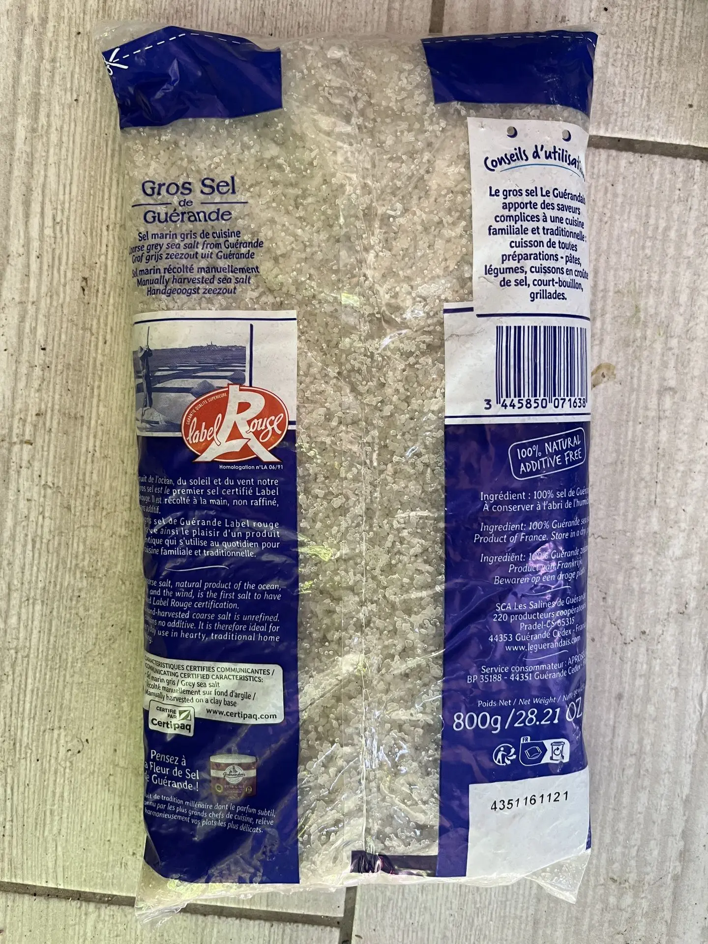 Sel de guérande label rouge